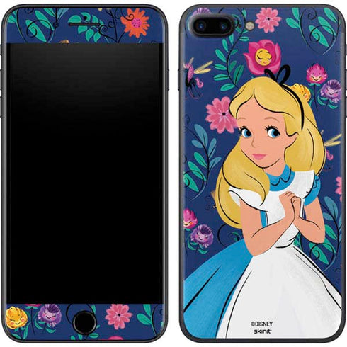 Disney Alice in Wonderland (animated) Floral Print iPhone 8 Plus Skin